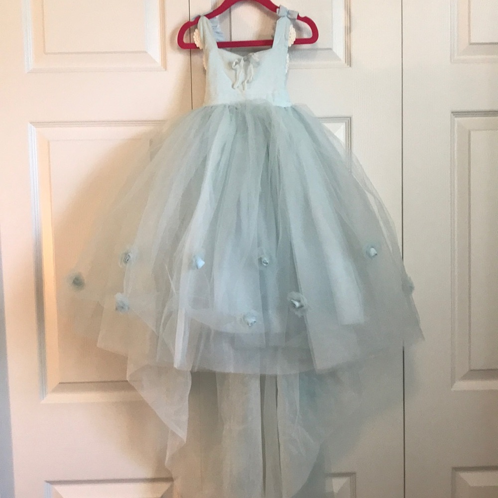 Flower Girl/Easter Dress Pale Blue w/lace trim